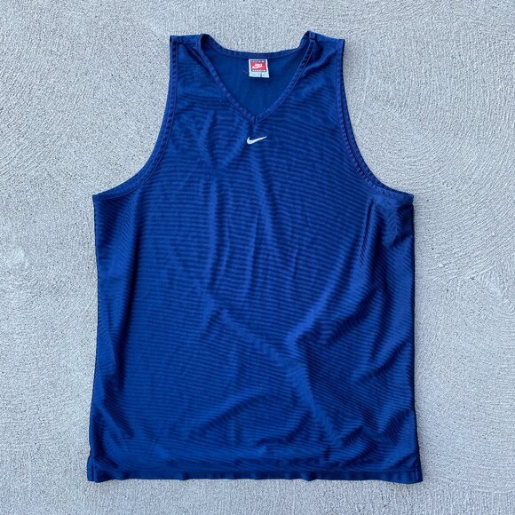 Vintage 90s Nike USA Made center swoosh basketball jersey - Picture 1 of 2
